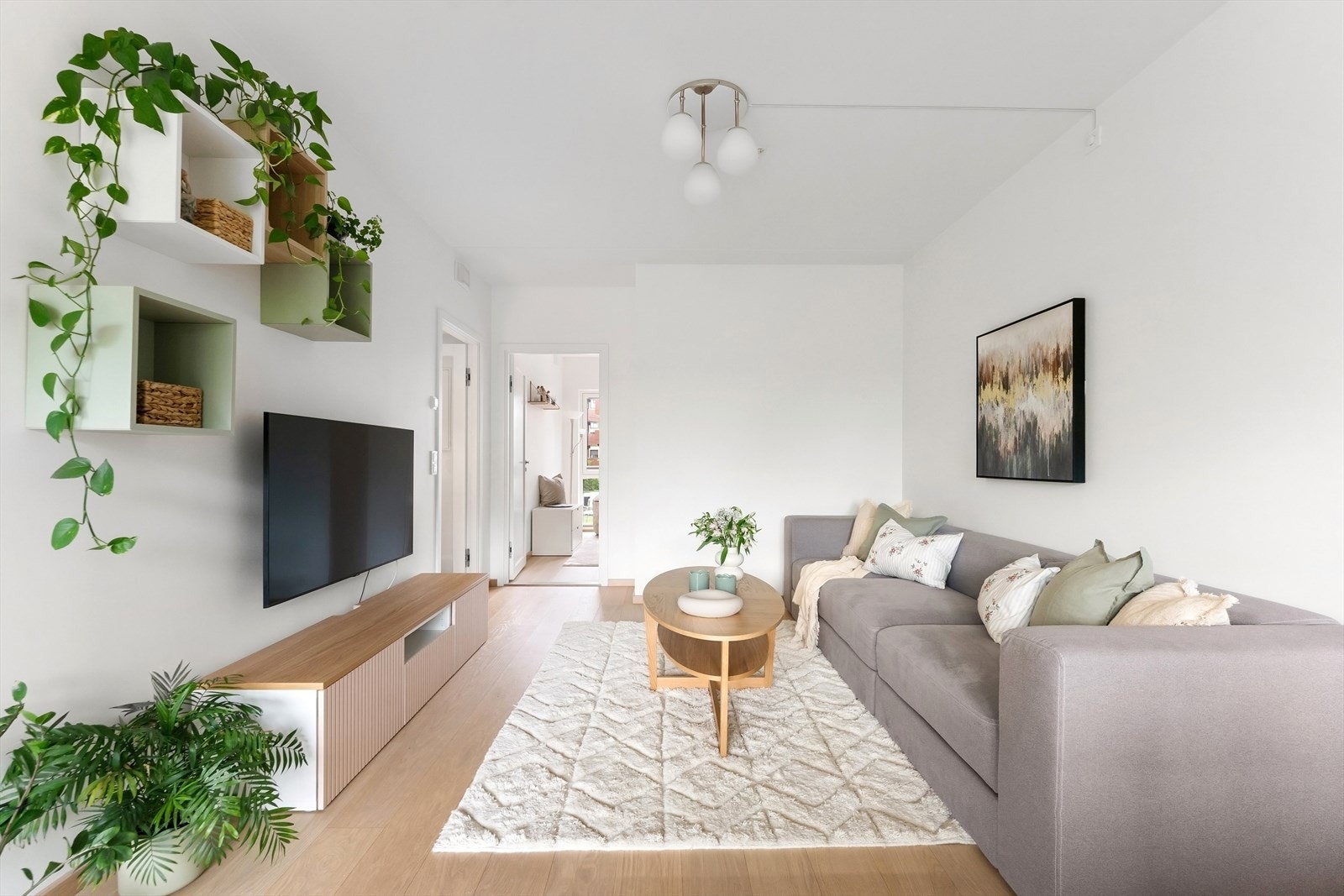 Stuen har vært benyttet både med og uten hjørnesofa Galleribilde