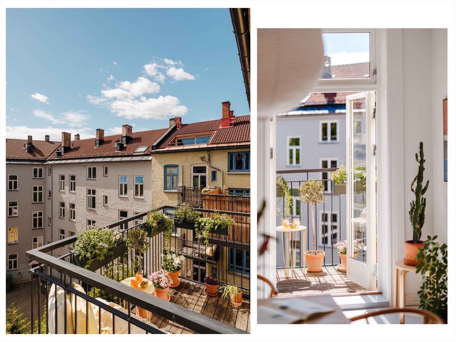 Balkongen er vendt mot sjarmerende bakgård med vakre grøntområder. Galleribilde