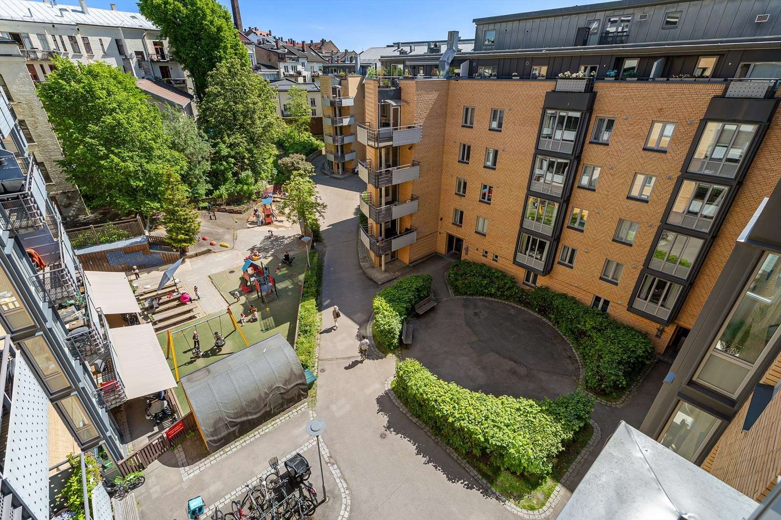 Utsikt fra takterrasse Galleribilde