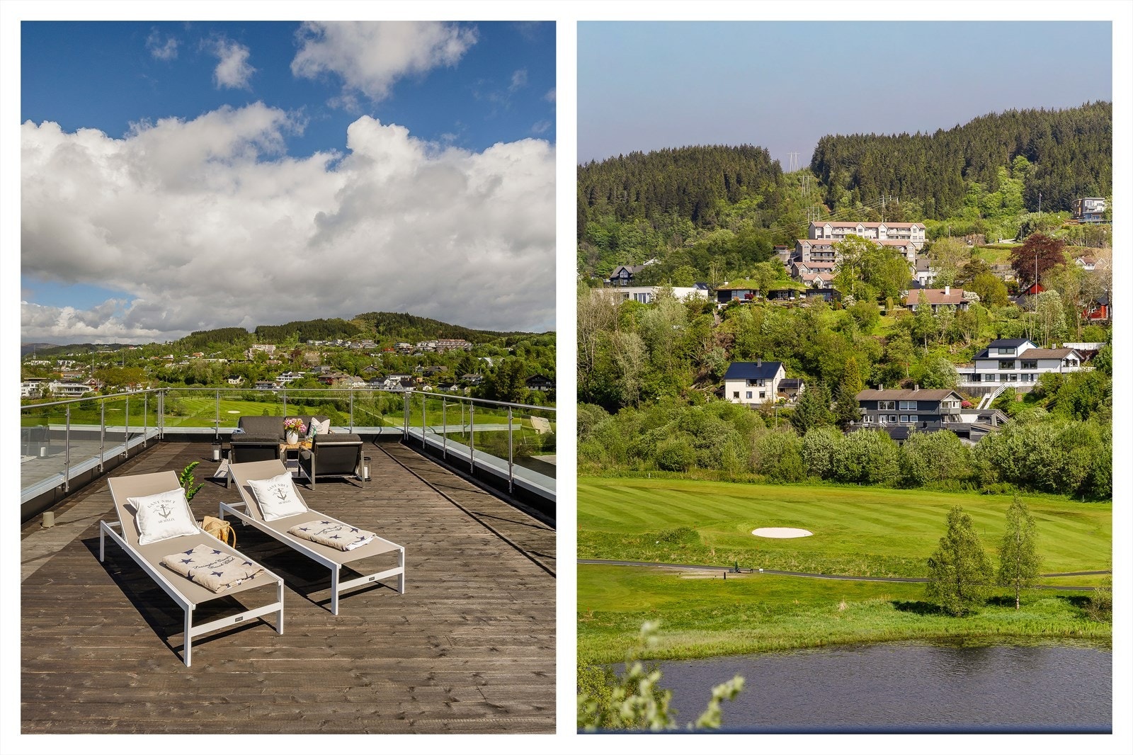 Utsikt over det grønne og frodige landskapet. Galleribilde