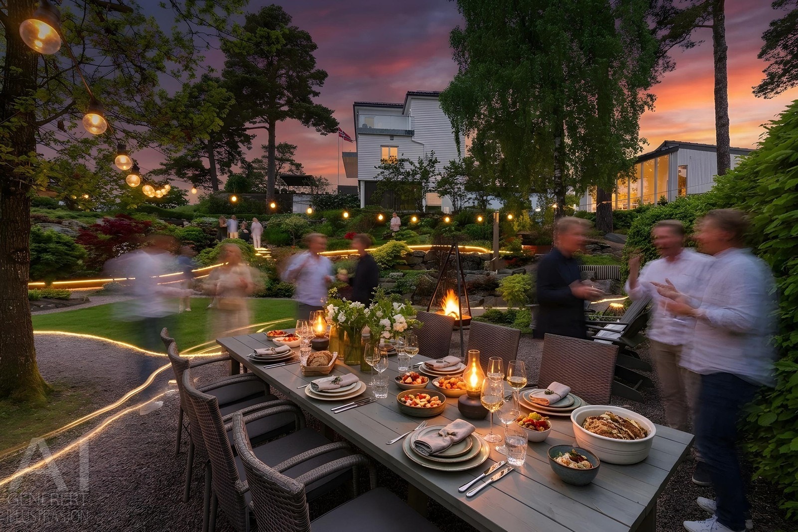 Haven inviterer til både små og store sammenkomster. Galleribilde