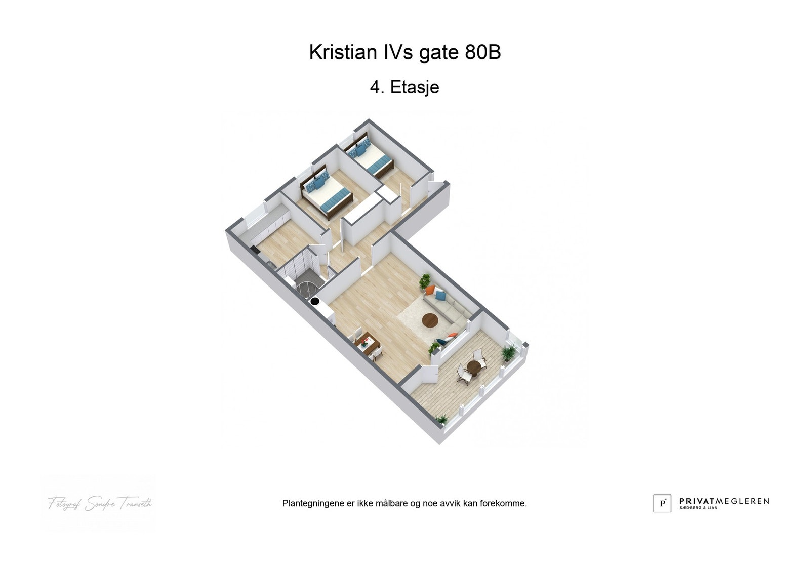 - 3D plantegning (ikke målbart) - Galleribilde