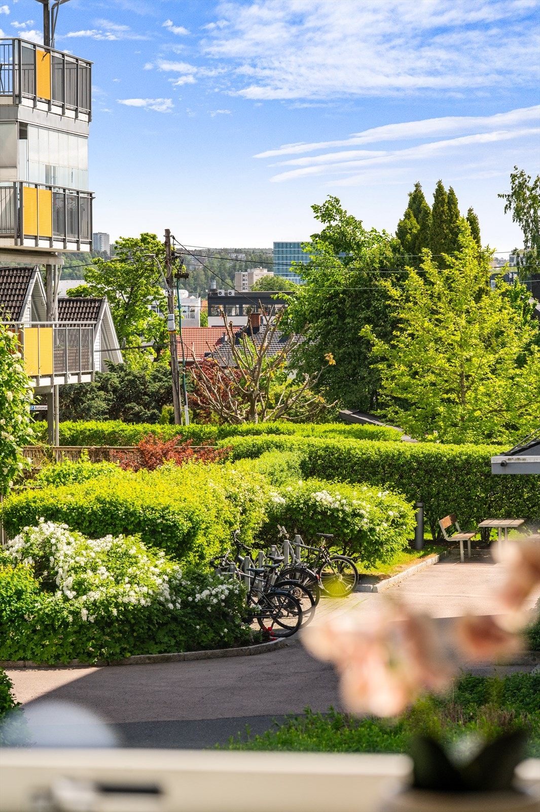 Hyggelig utsyn fra soverommet. Galleribilde