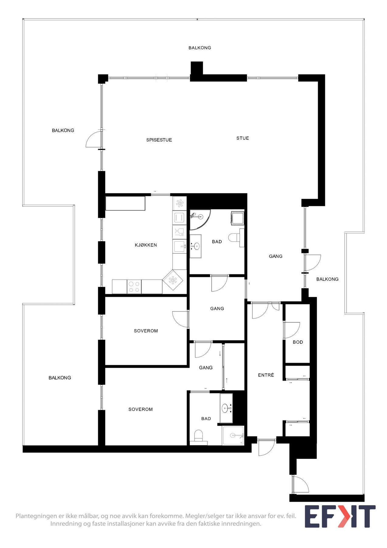 2D Plantegning - 6.etasje. Galleribilde