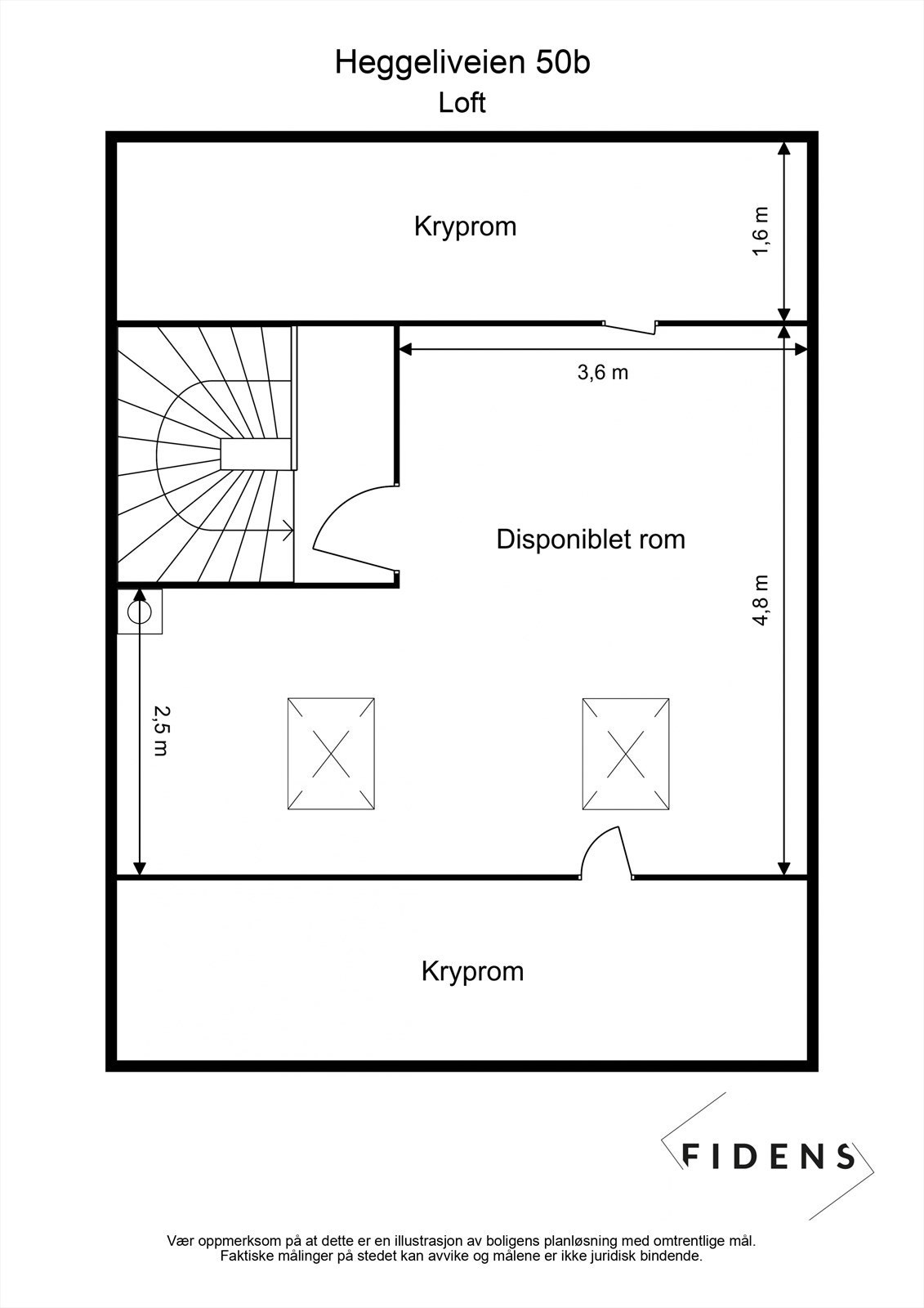 Plantegning - loft Galleribilde