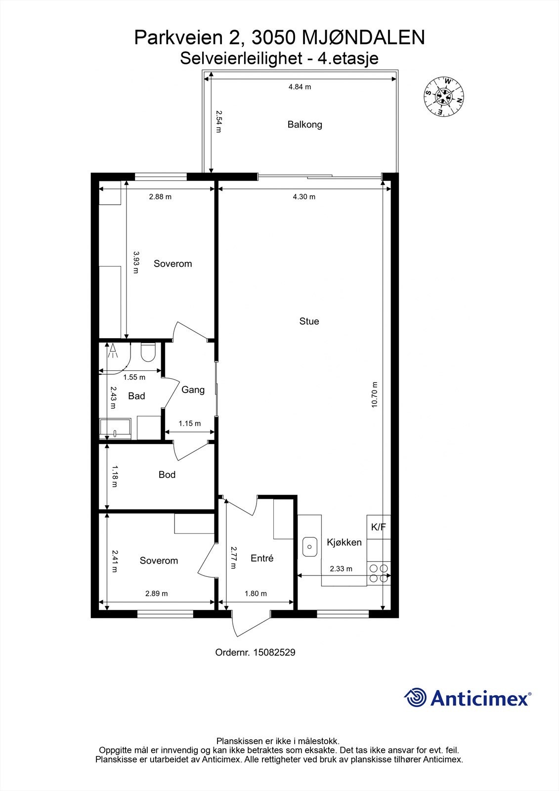 Plantegning 4. etasje Galleribilde