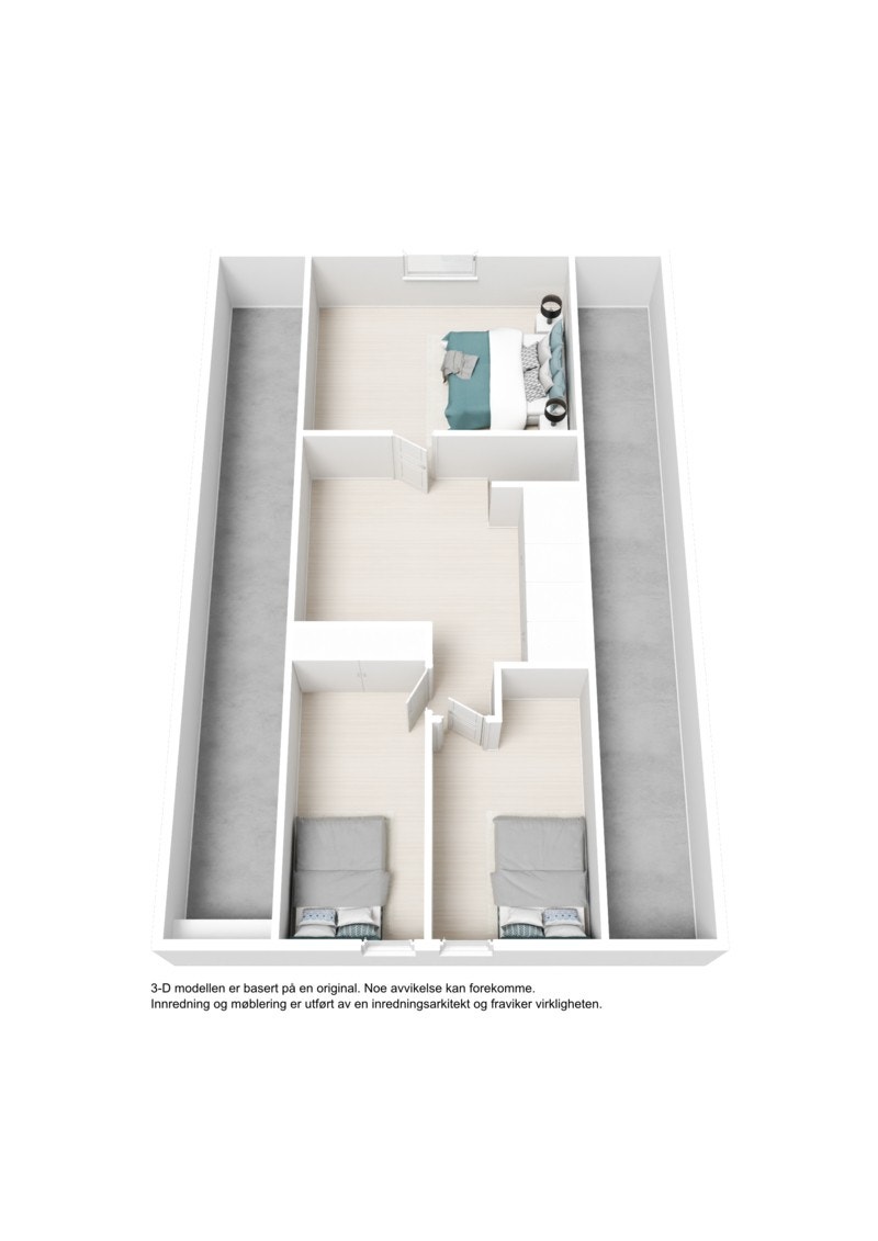 3D plantegning loft Galleribilde