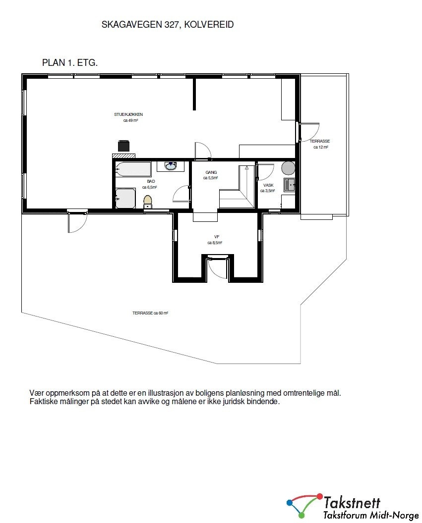 Skagavegen 327 - Plan 1 etg Galleribilde