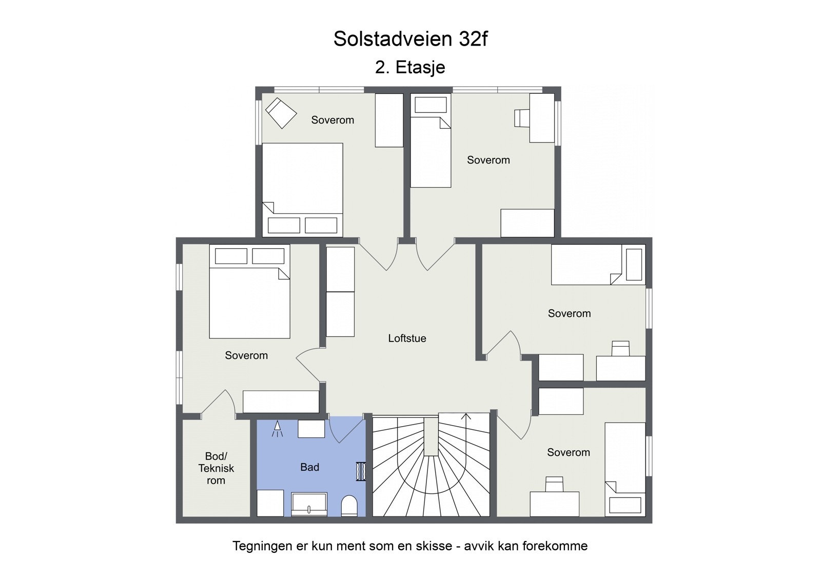 Plantegning - 2. Etasje Galleribilde