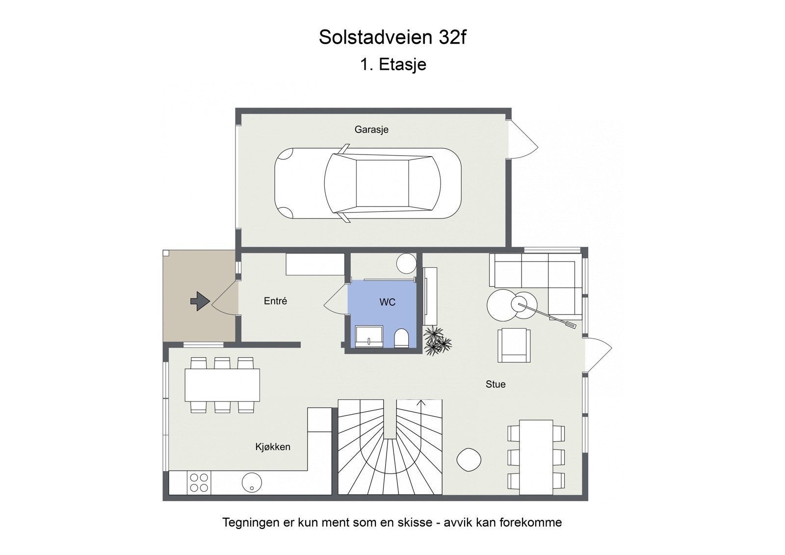 Plantegning - 1. Etasje Galleribilde
