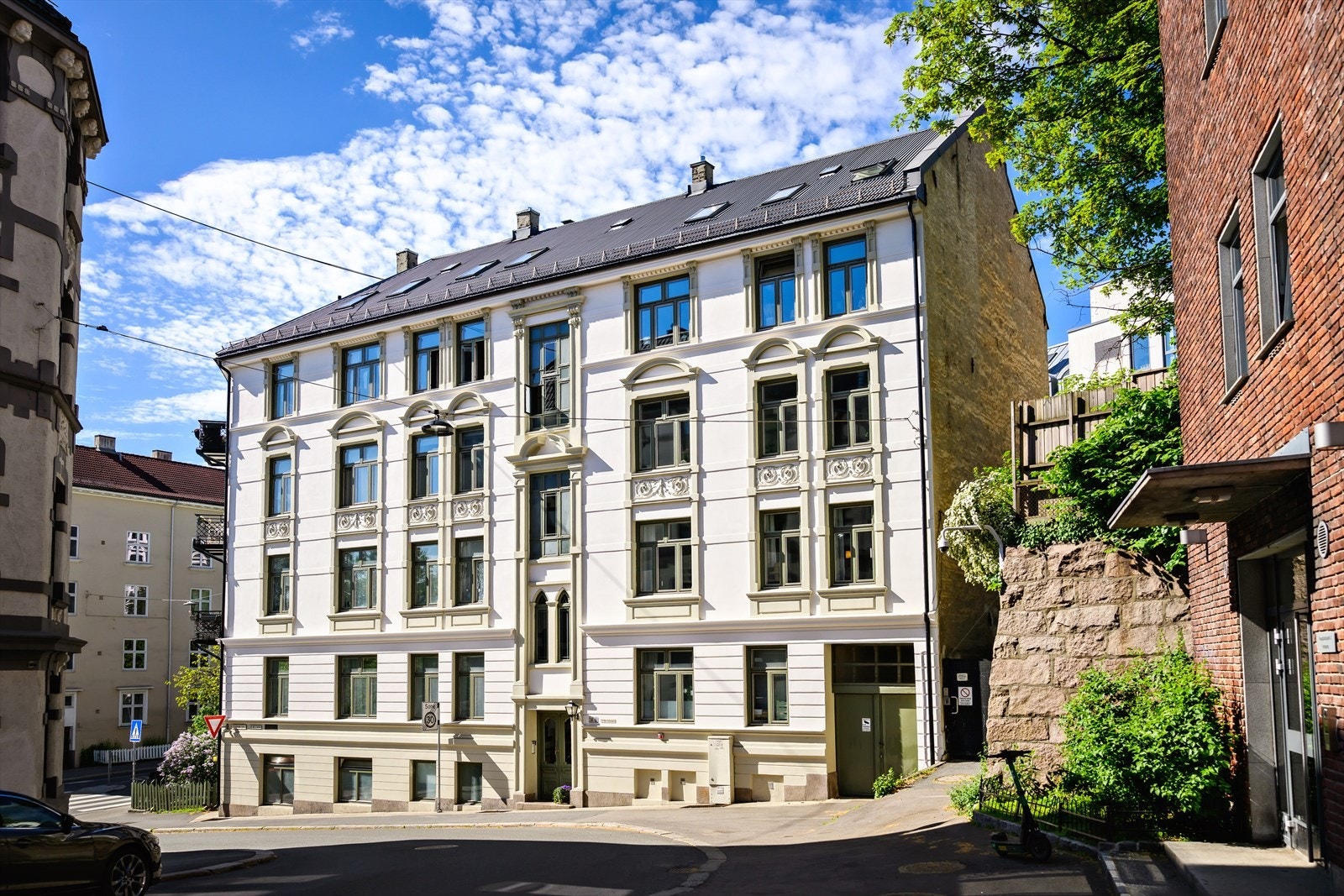 Den klassiske fasaden ble rehabilitert i 2023. Galleribilde