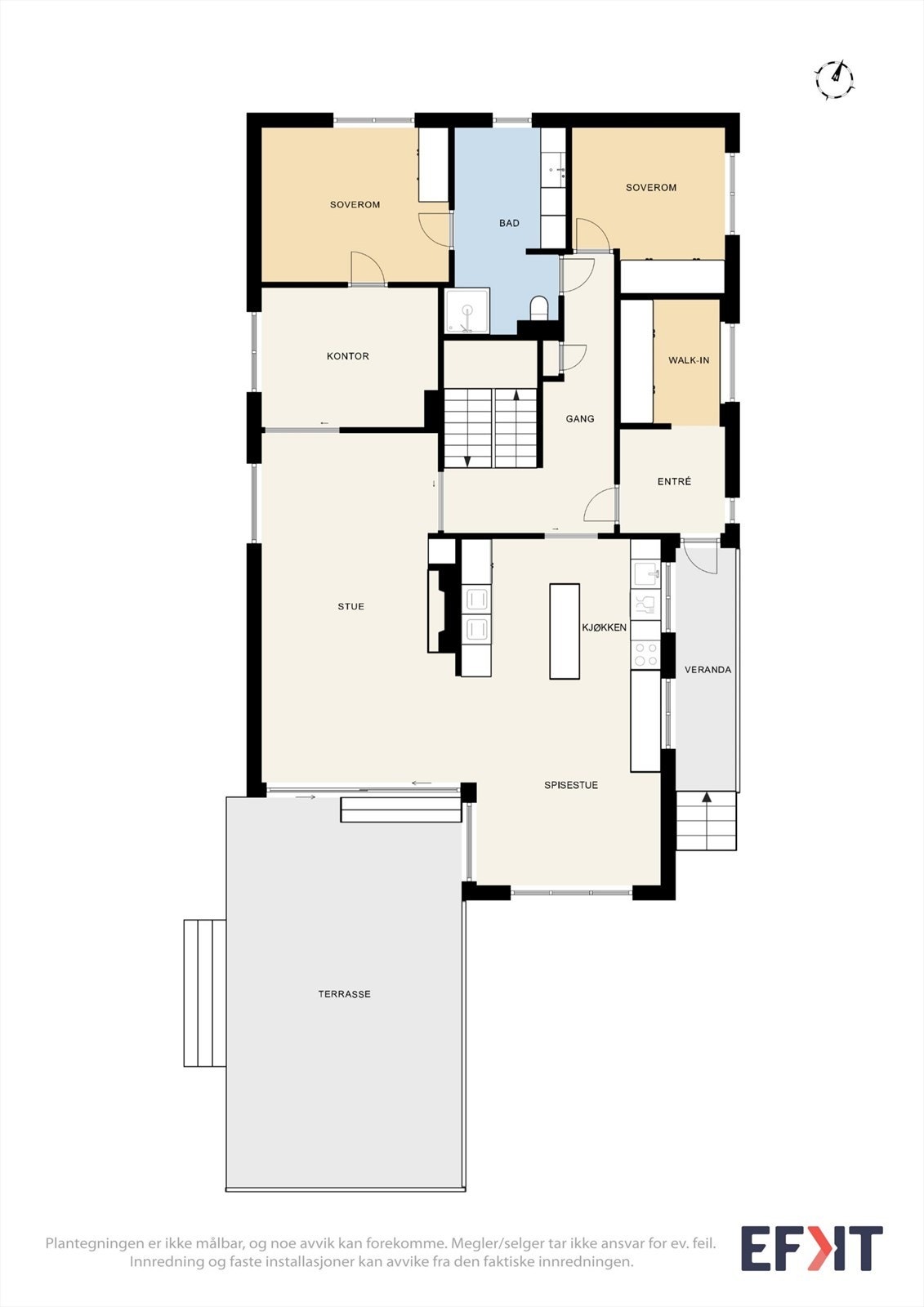 Plantegning 1. etasje Galleribilde