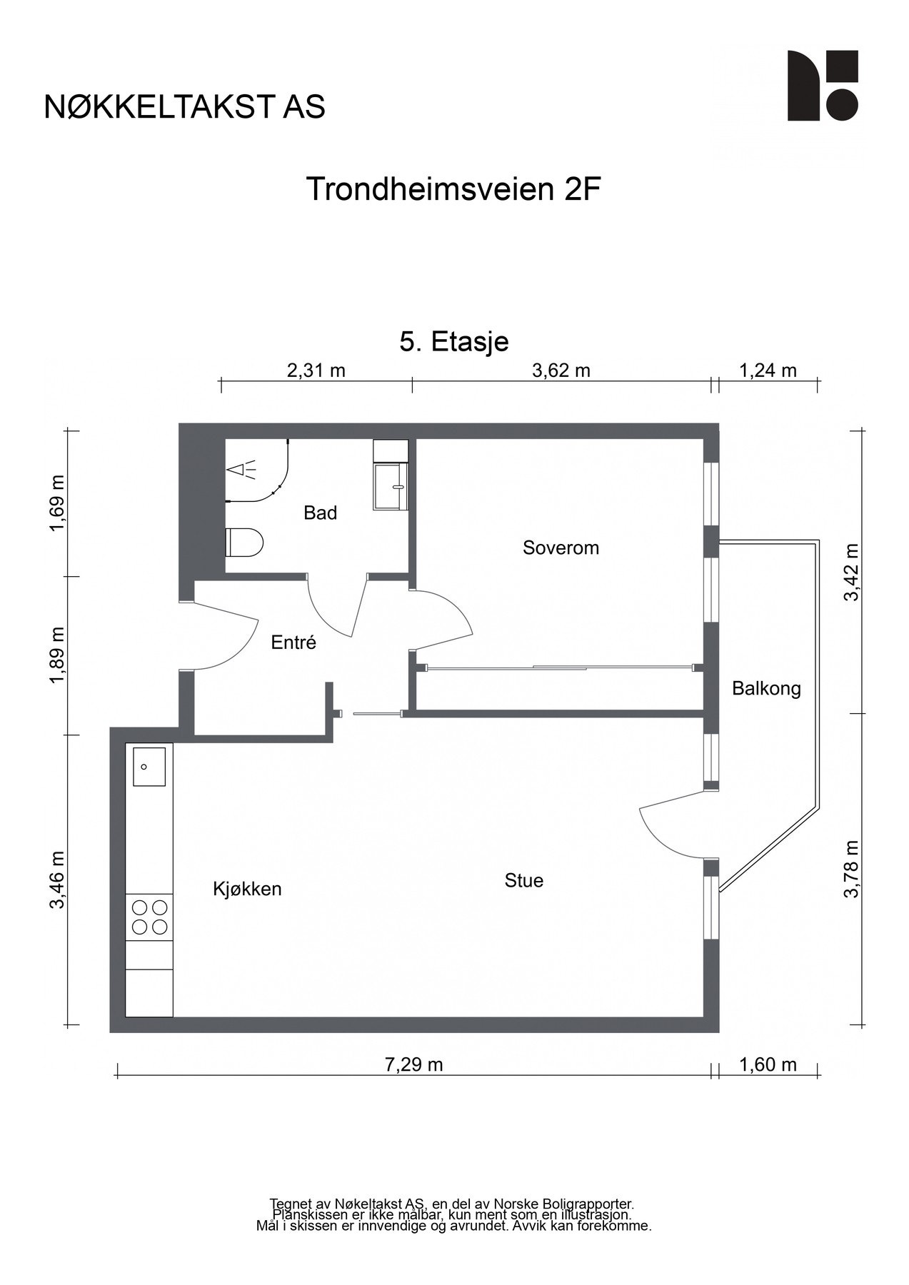 Planløsning for orientering. Galleribilde