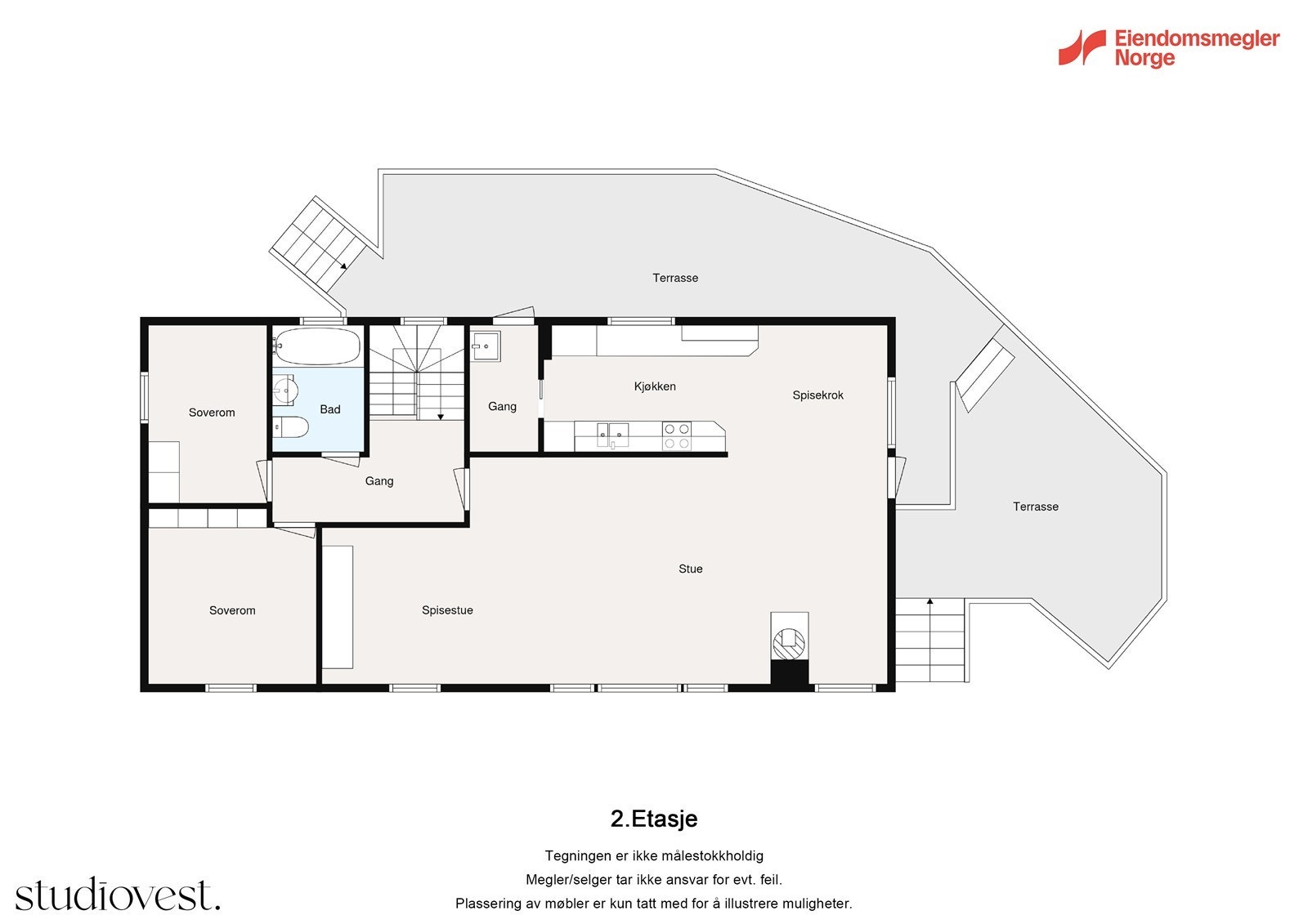 Planløsning 2.etasje Galleribilde