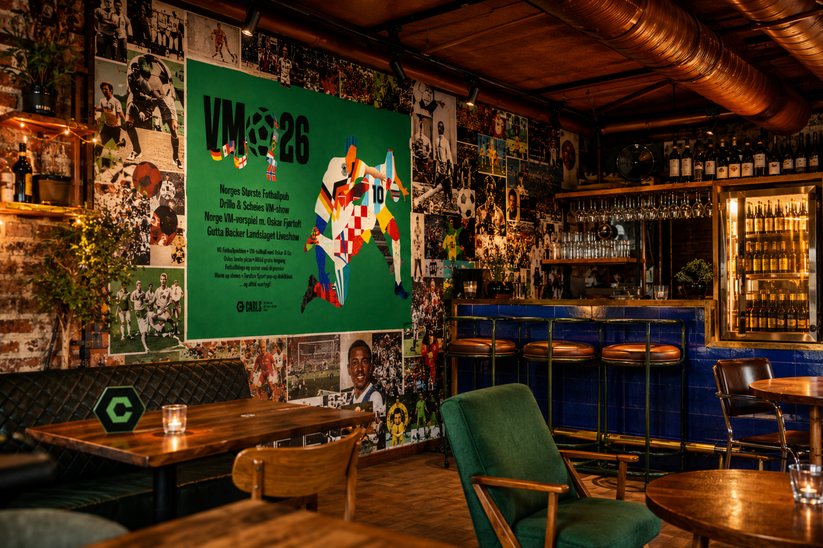 Bingo, quiz, dans, her er det mye som skjer, men først VM! Velkommen til Carls. Galleribilde