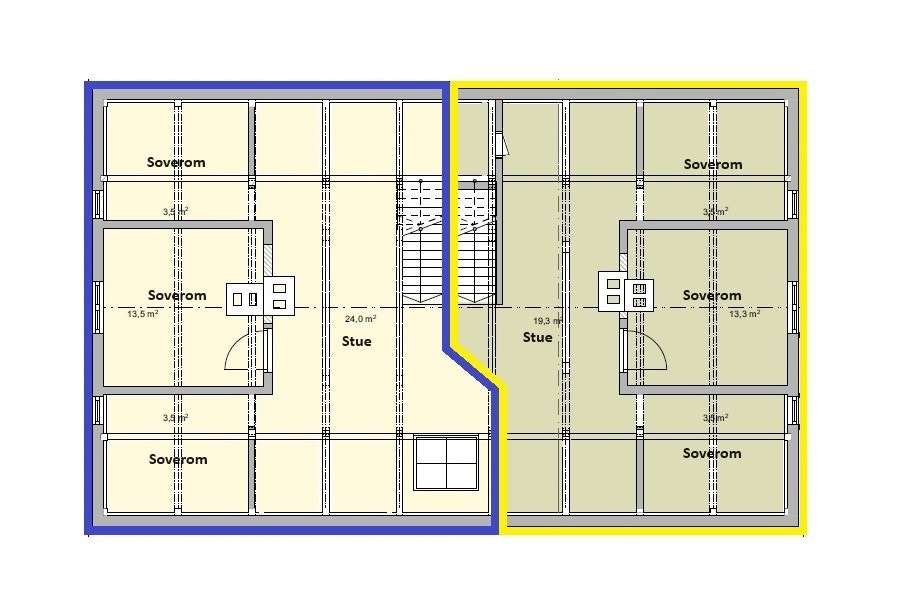 Plantegning 3. etasje Galleribilde