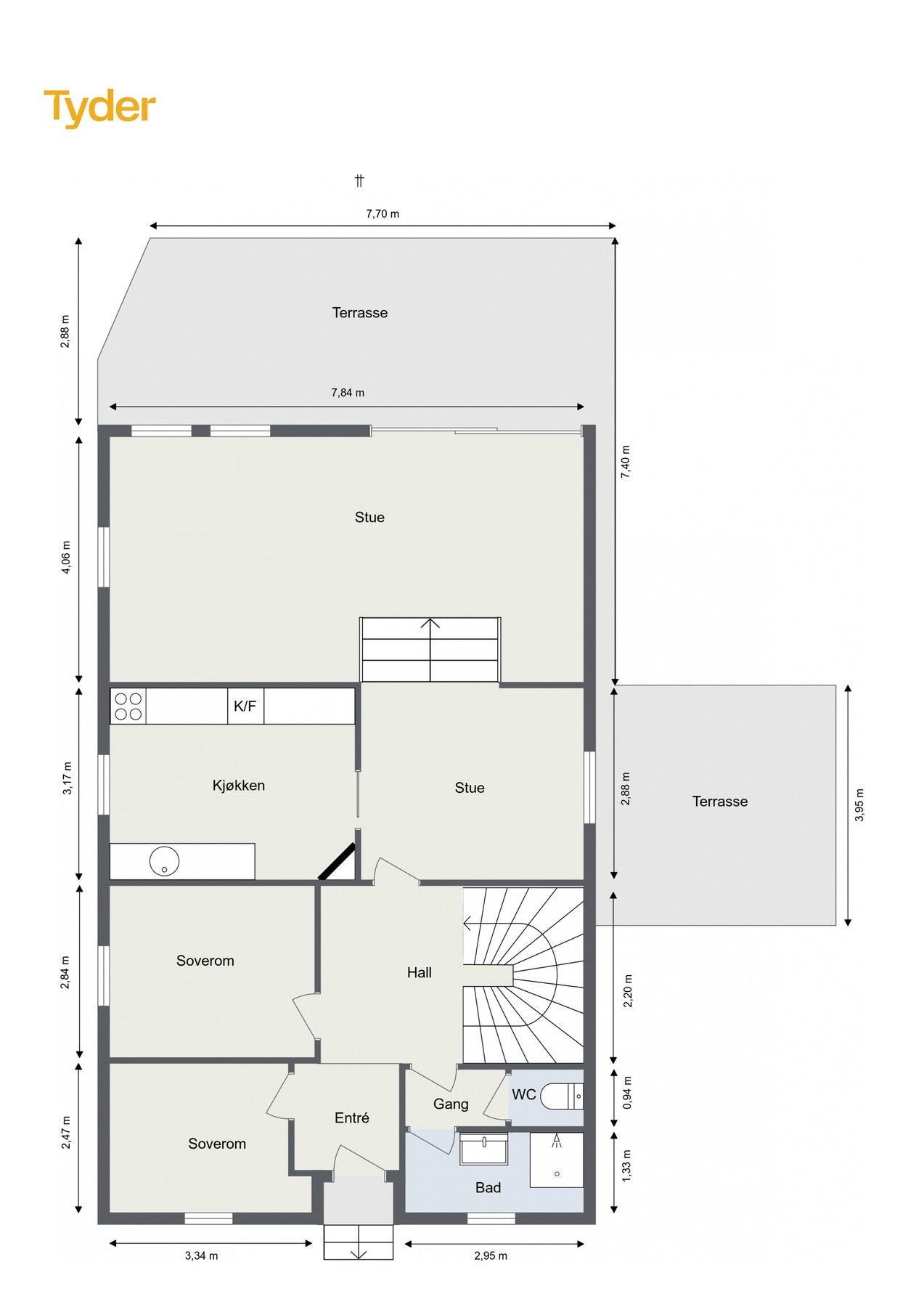 Plantegning 1.etasje Galleribilde