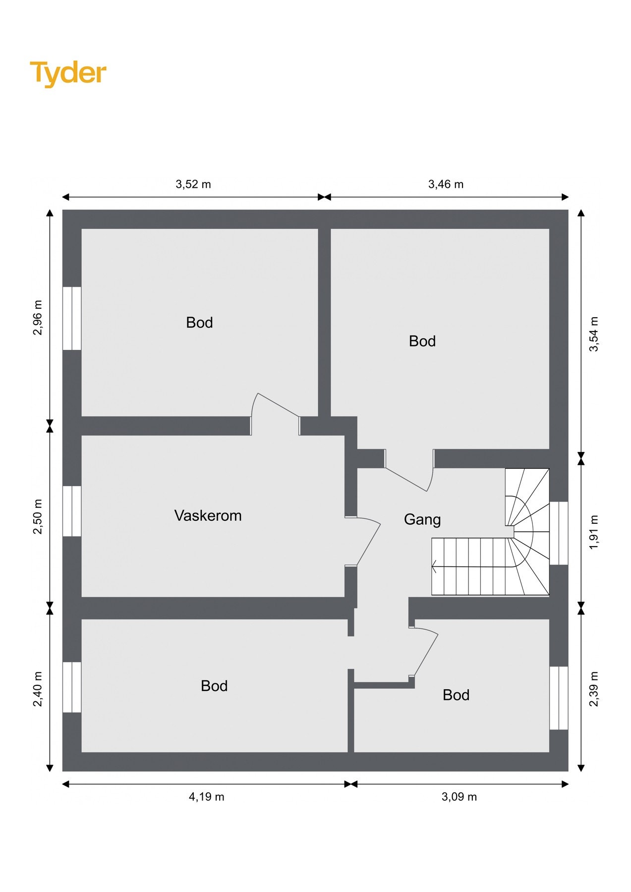 Plantegning kjeller Galleribilde