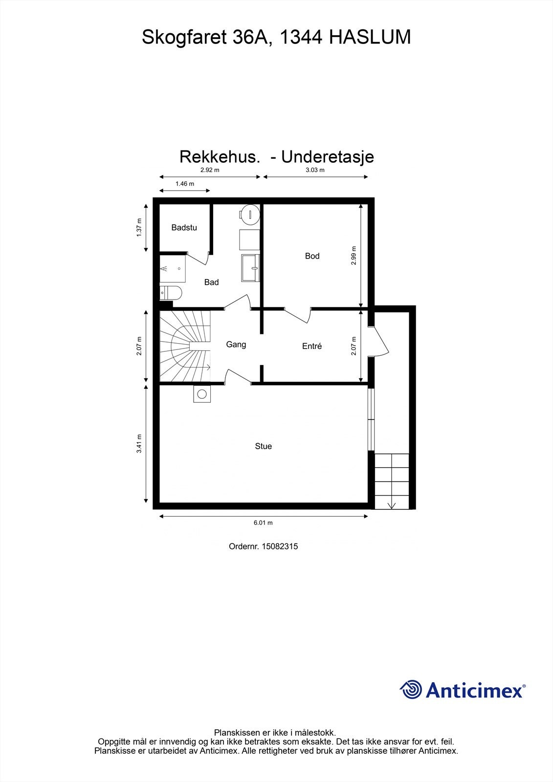 Plantegning underetasje Galleribilde