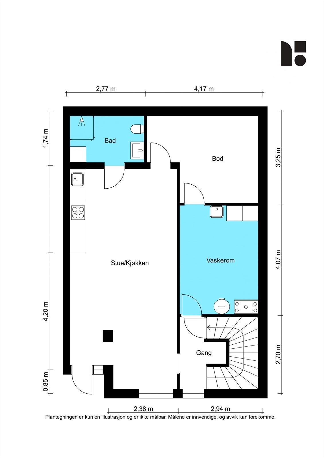 Plantegning - U2 Galleribilde