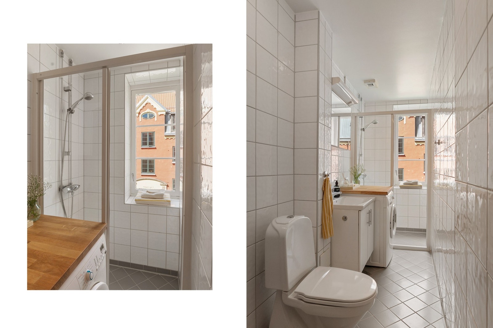 Baderommet ble pusset opp i 2006 som en del av rehabiliteringen i bygårdene i det Rivertzke kvartal. Galleribilde
