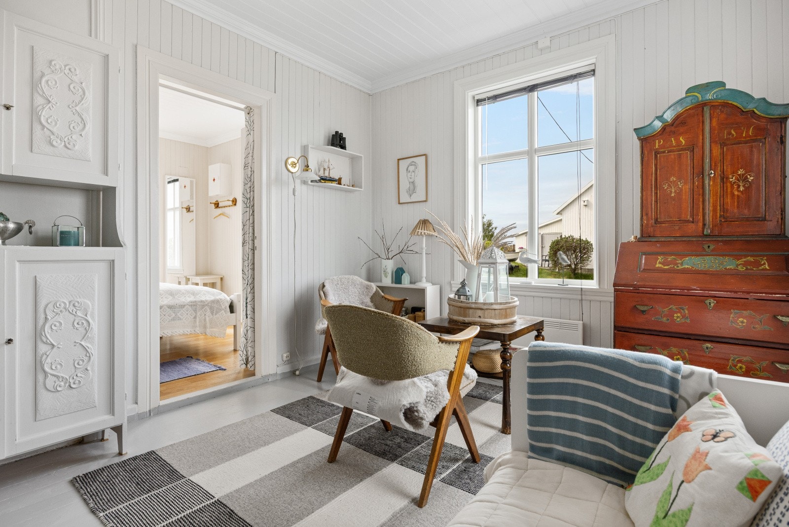 Hele huset har et preg av sørlandsidyll. Galleribilde