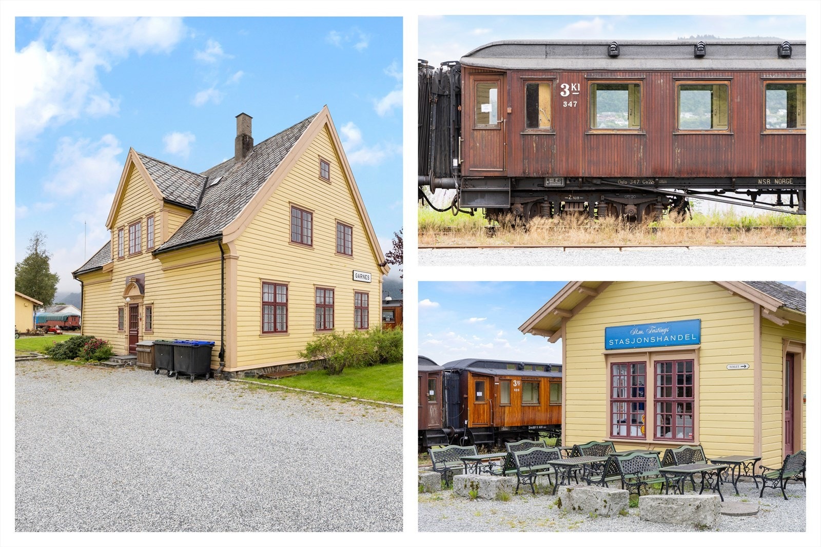 Nærområdet - Garnes stasjon for veteran-tog på søndager... Galleribilde