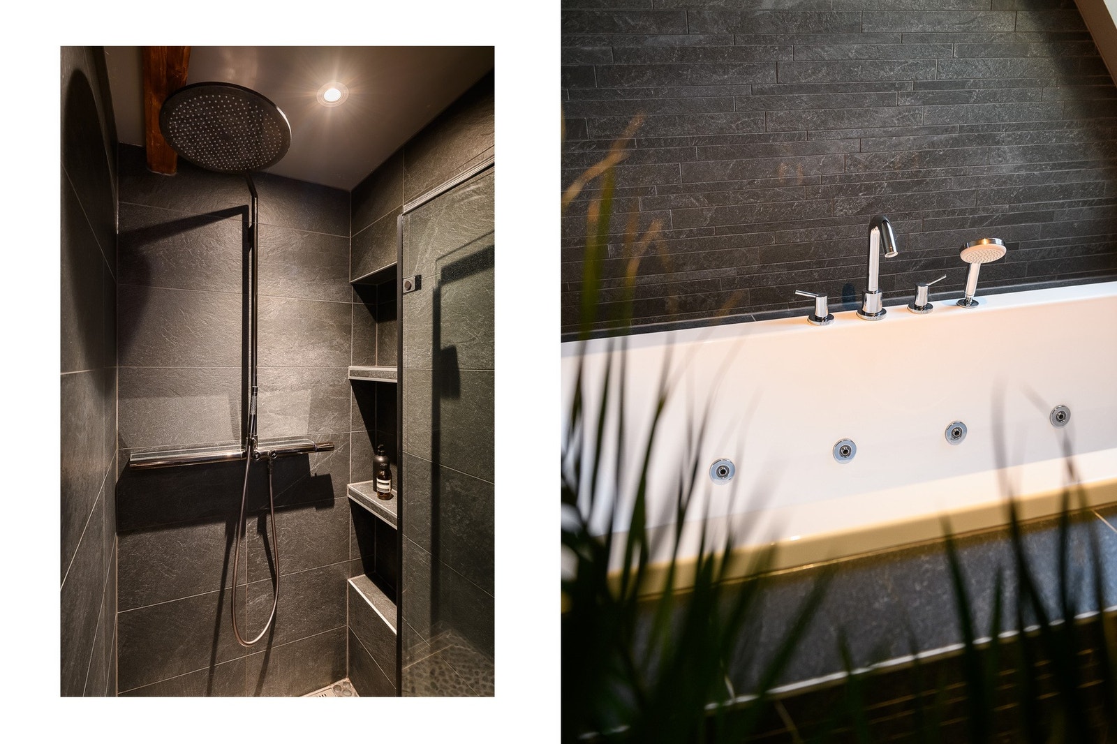 Badet er utstyrt med både dusj og et innebygget badekar. Galleribilde