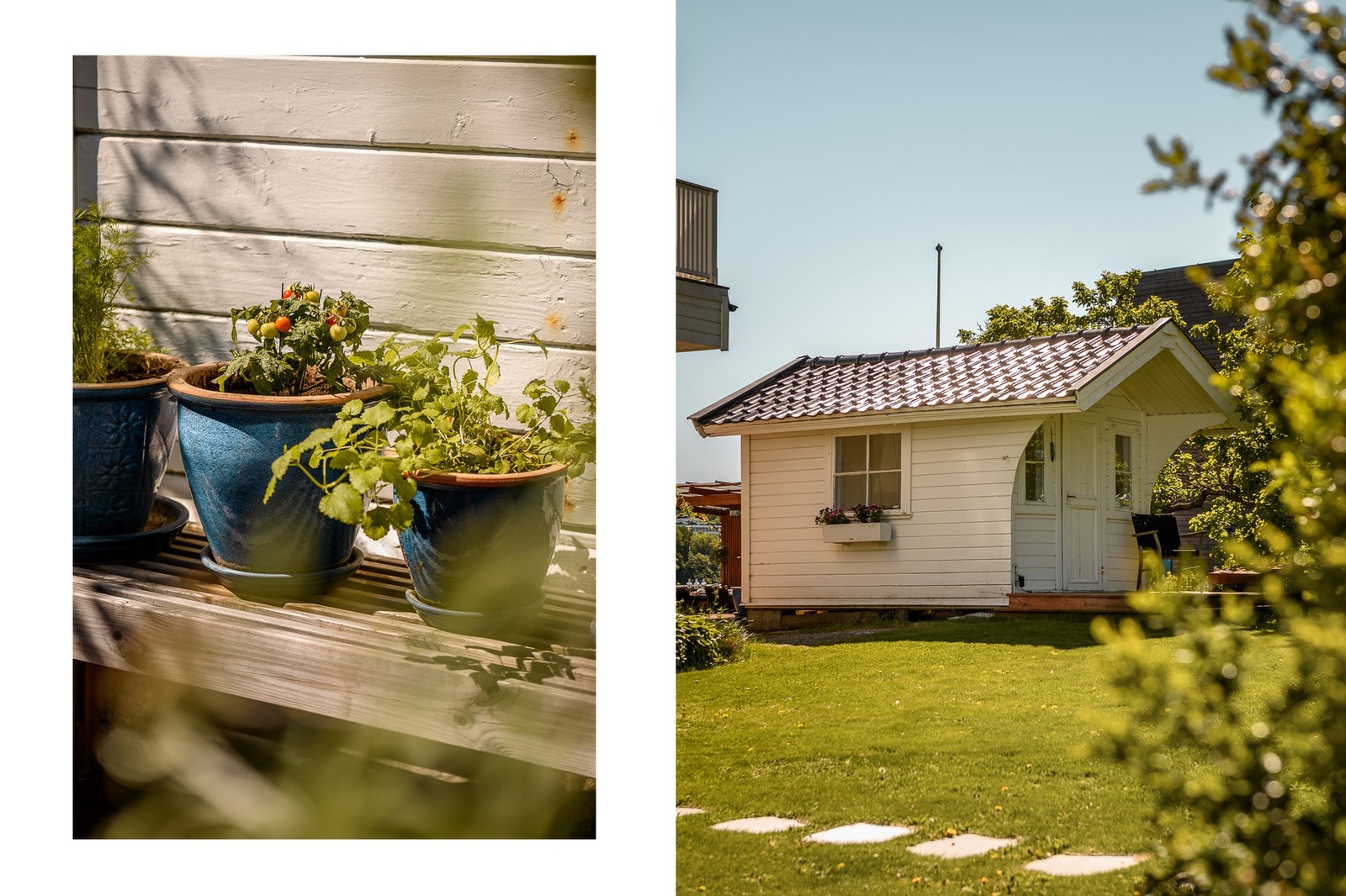 I hagen finnes også et eldre uthus for ekstra lagring av hageredskaper. Galleribilde