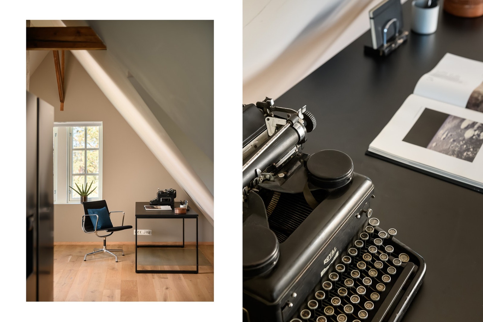 Den ene stuen er innredet som kontor, perfekt for hjemmearbeid. Galleribilde