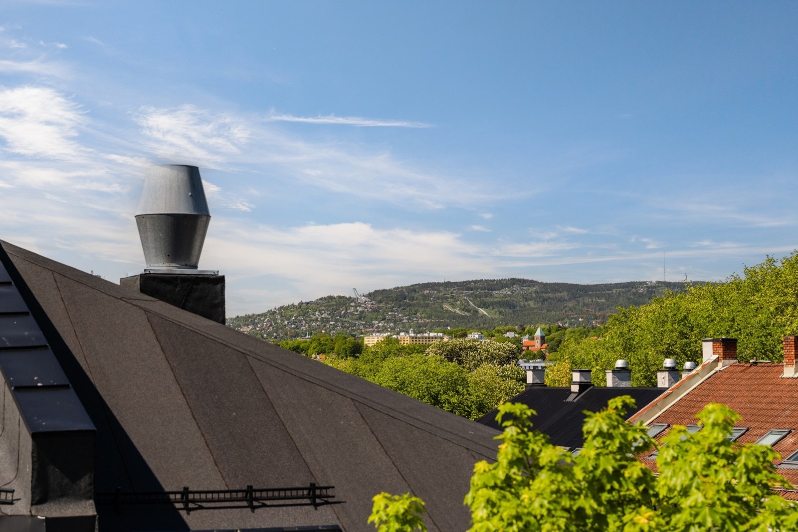 Man ser til og med til Holmenkollen. Galleribilde