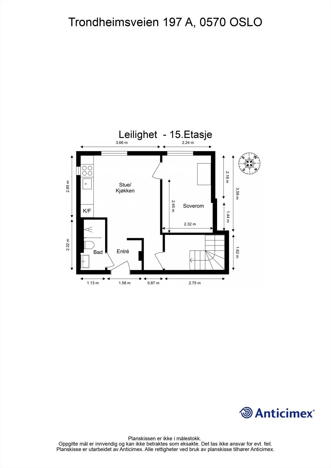 Plantegning 15. etasje Galleribilde