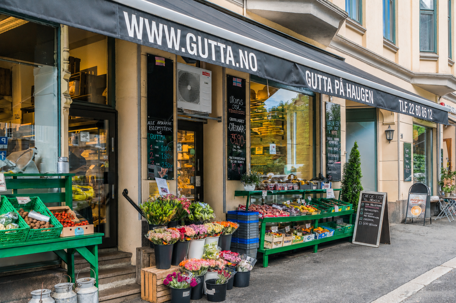 Gutta på Haugen er en delikatessebutikk med godt utvalg. Innen kort avstand finner du også Vulkan med Mathallen og Grünerløkka med alt det har å by på Galleribilde