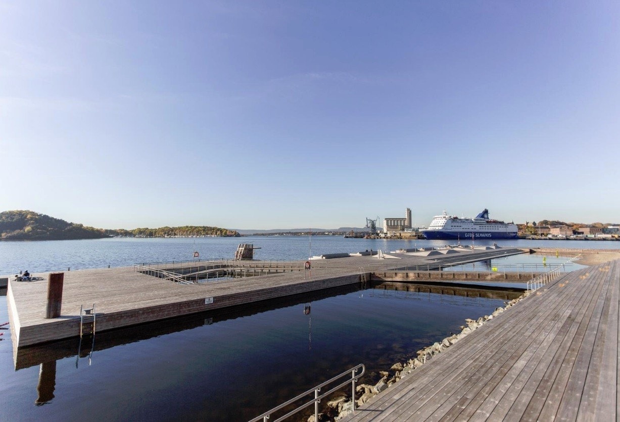 Her har du sørengasjøbad rett ved leiligheten Galleribilde