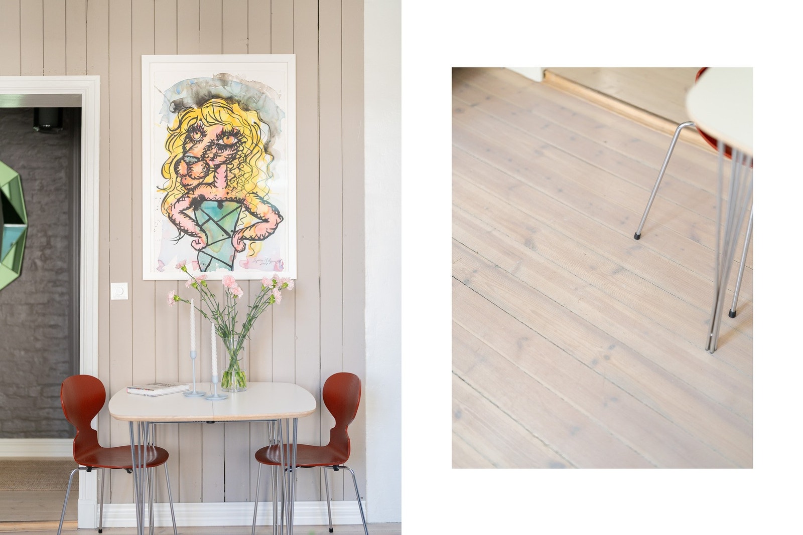 Leiligheten har også de gamle tregulvene vi er så glad i! Galleribilde