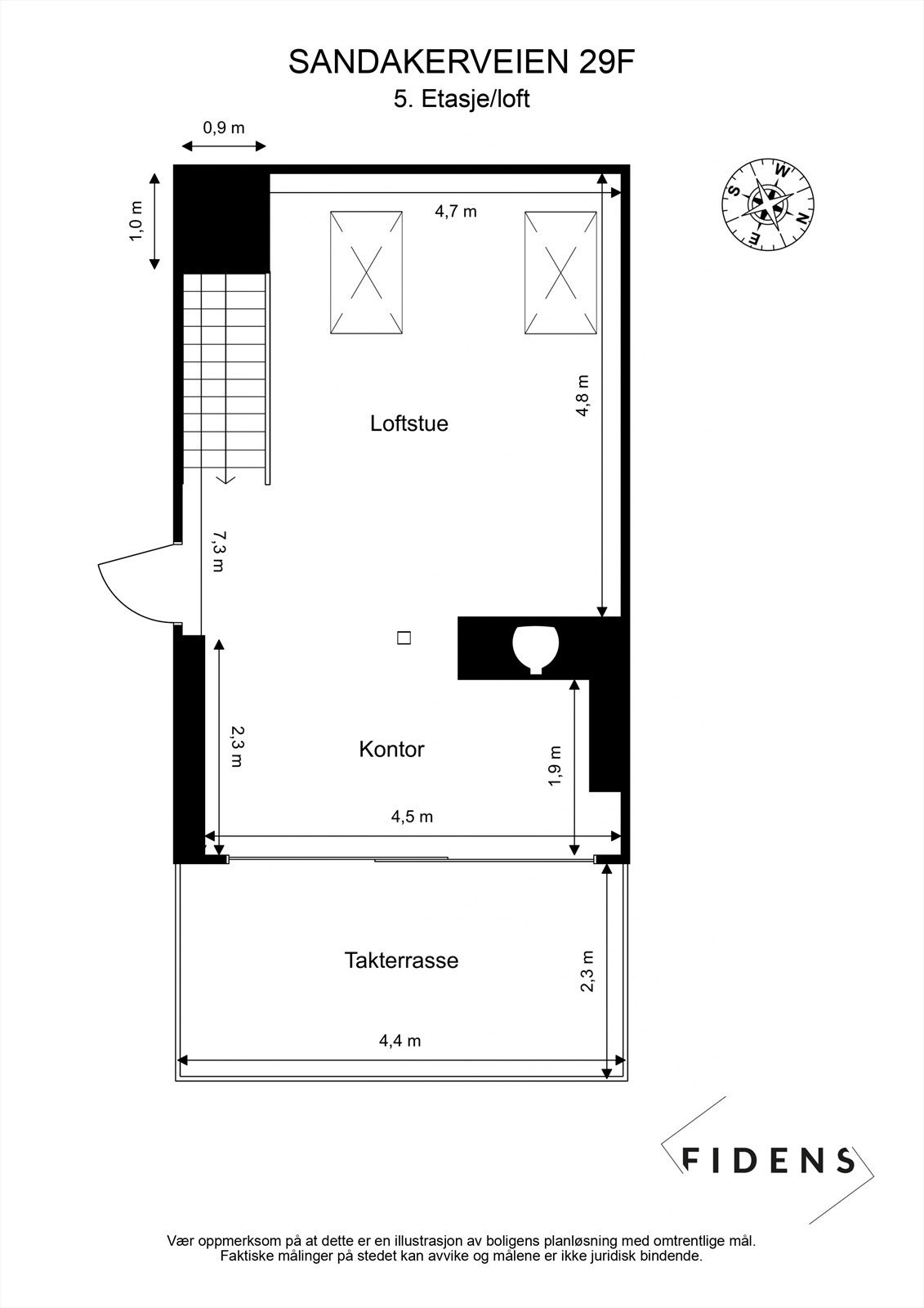 Plantegning loft (avvik kan forekomme) Galleribilde