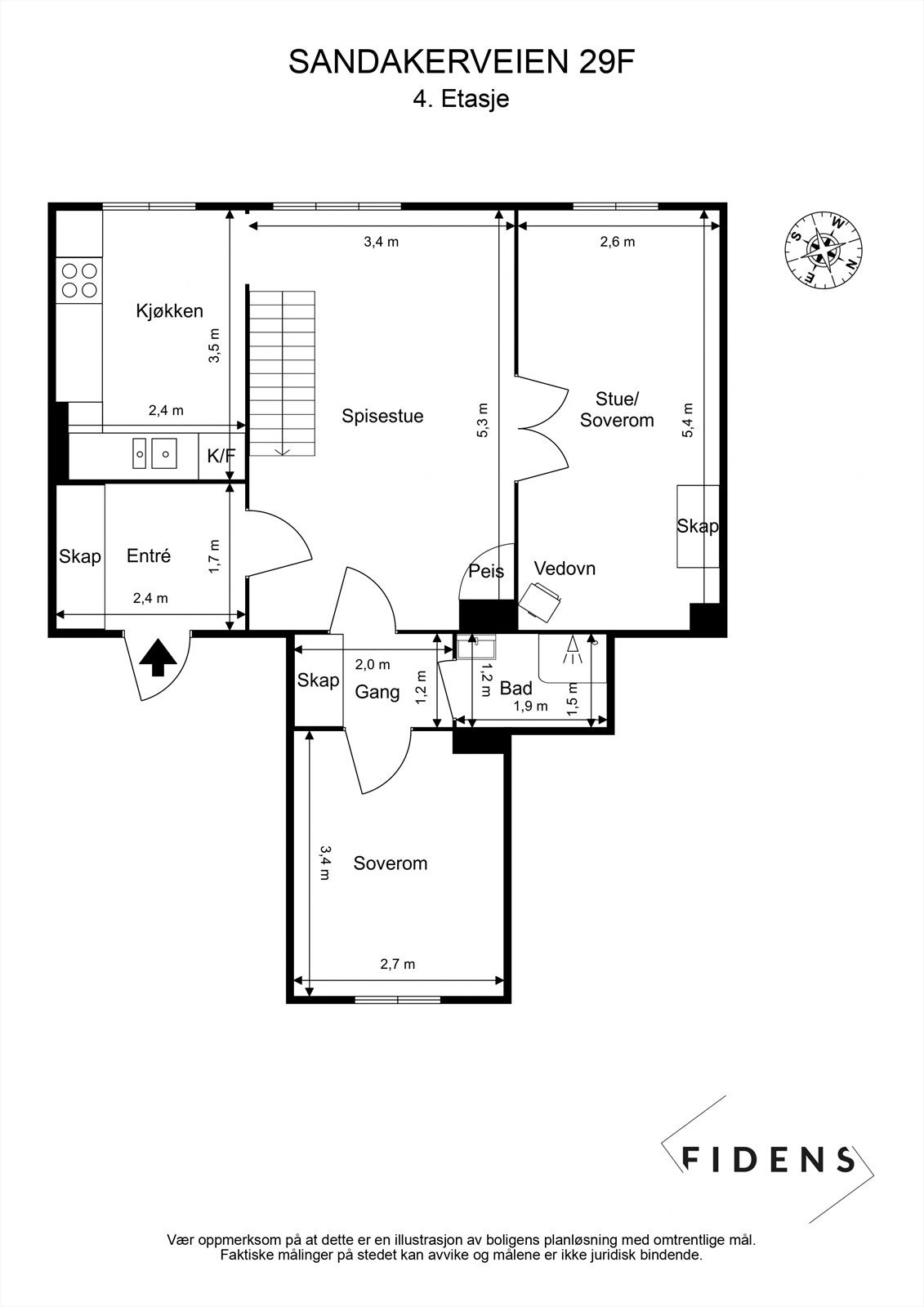 Plantegning 4. etasje (avvik kan forekomme) Galleribilde