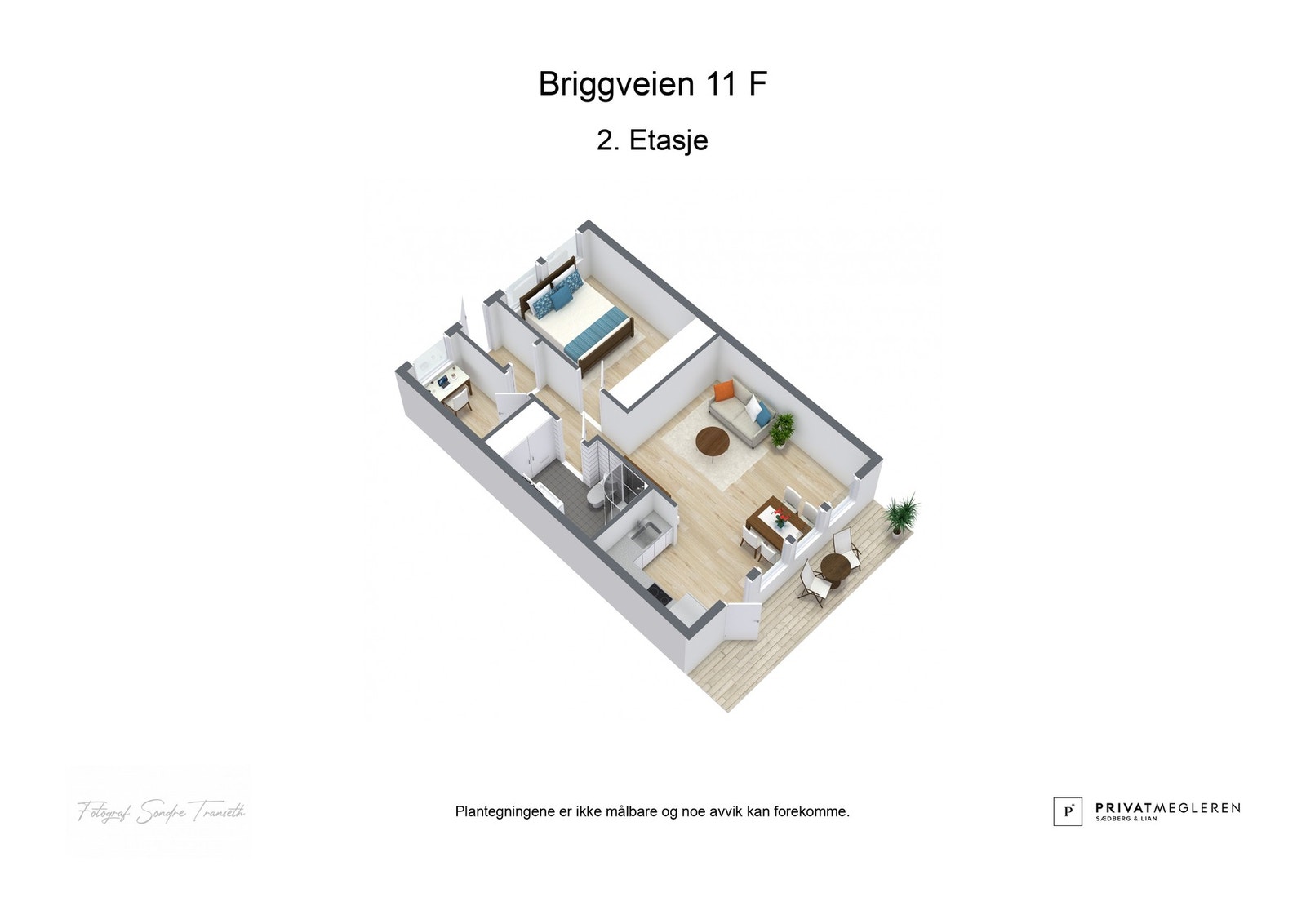 - 3D plantegning (ikke målbart) - Galleribilde