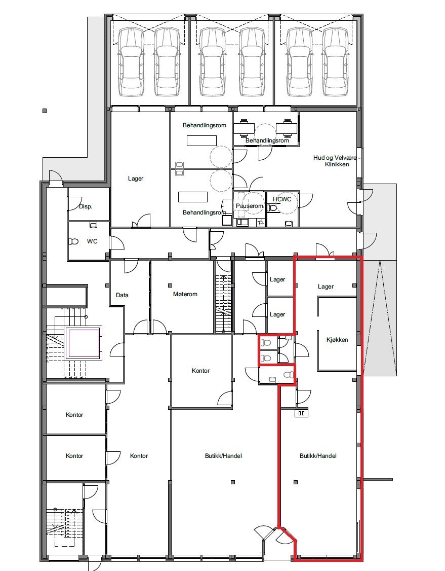 Plantegning av lokalet Galleribilde