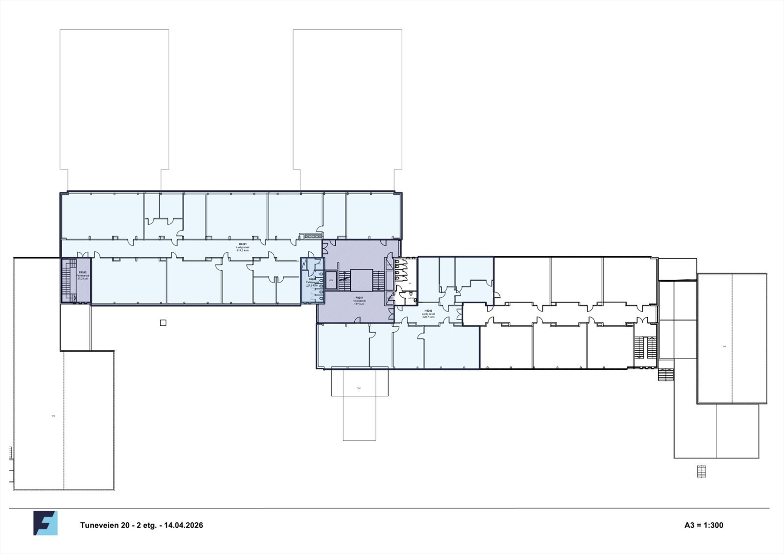 Plantegning 2. etasje Galleribilde