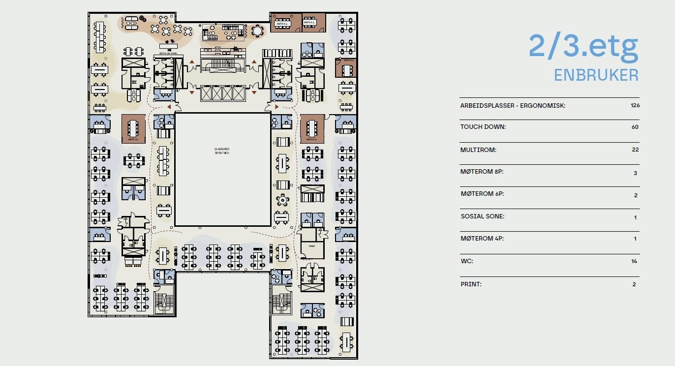 Plan 2 og 3 er like. Galleribilde