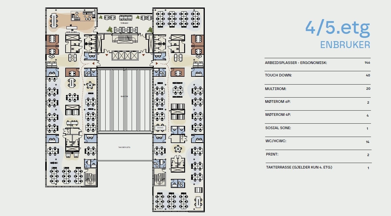 Plan 4 og 5 er like. Galleribilde