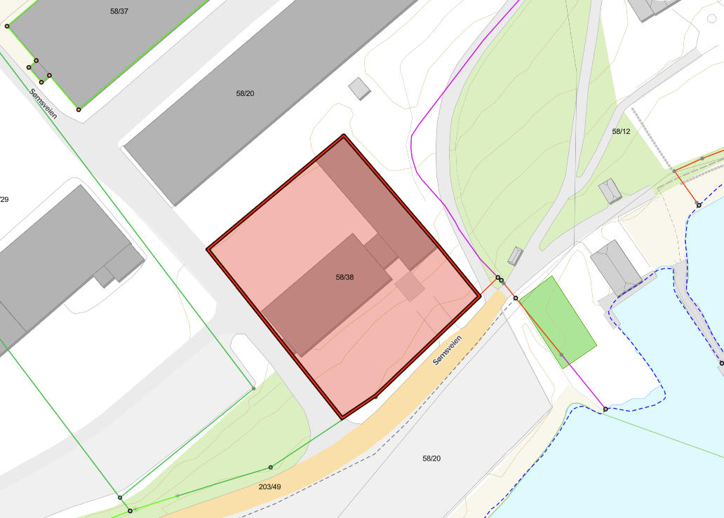 Tomt markert i rødt Galleribilde