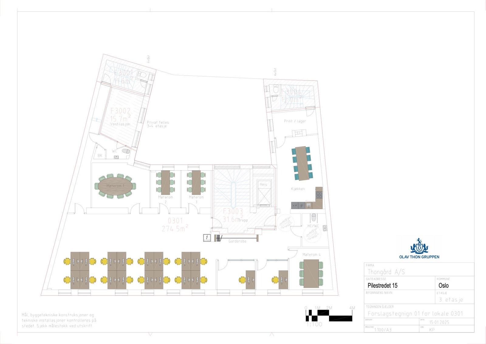 Forslag til plantegning Galleribilde