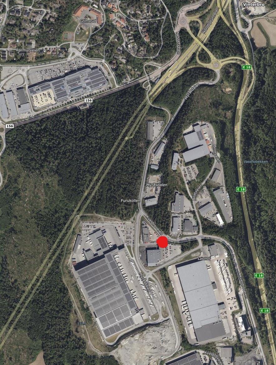 Nær avkjøring E6 Vinterbro Galleribilde