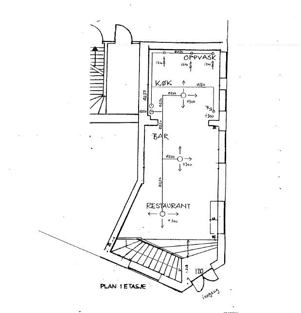 Tegning 1.etg. Galleribilde