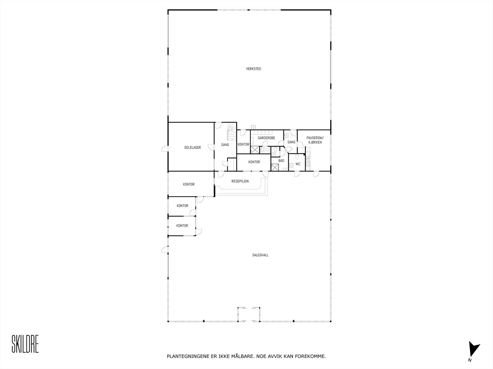 Plantegning 1. etasje Galleribilde