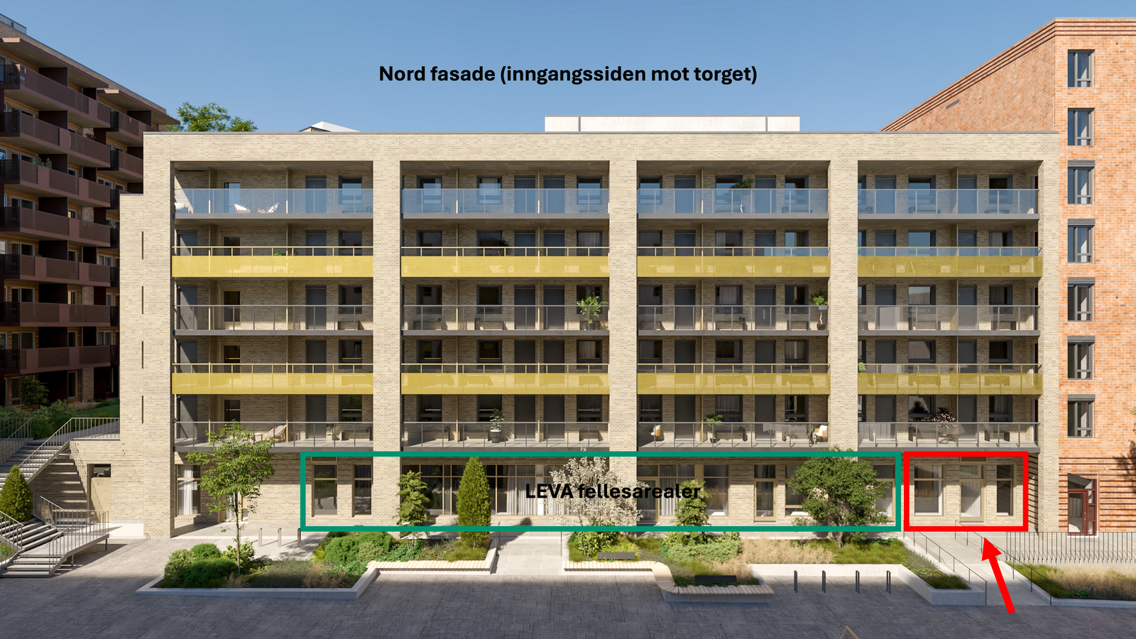 Fasade nord - inngangsfasade Galleribilde