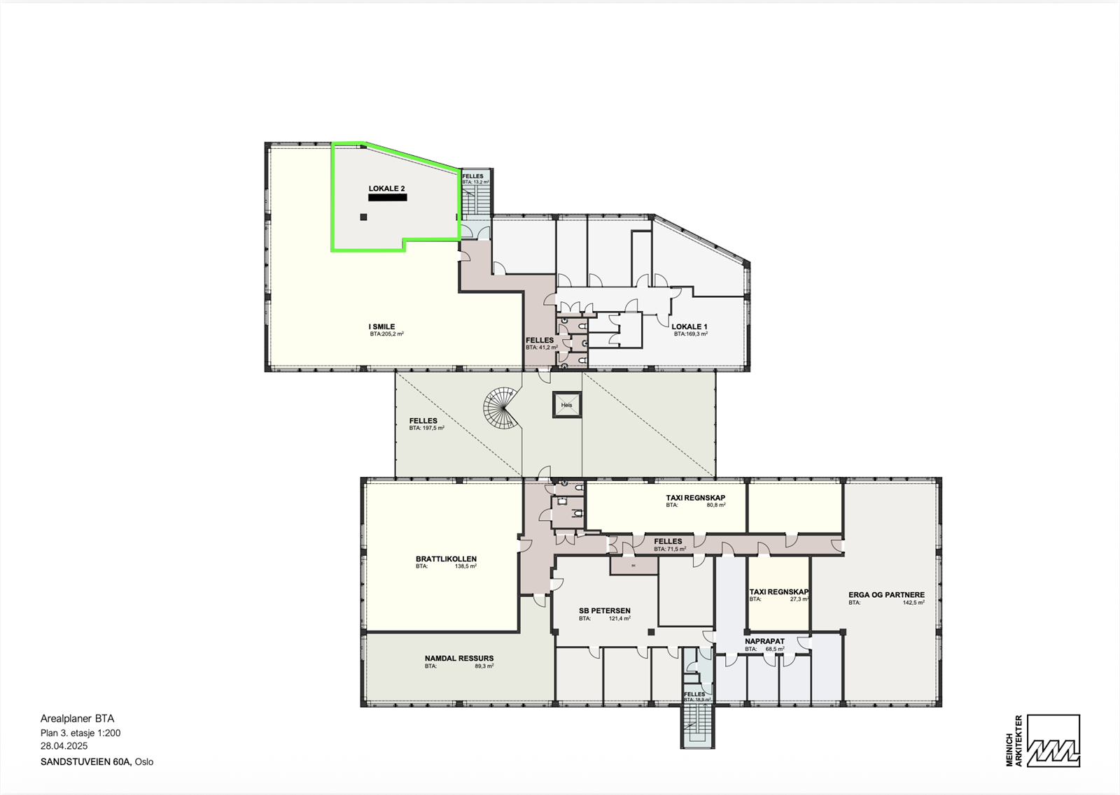 Tegning 3.etg. Galleribilde
