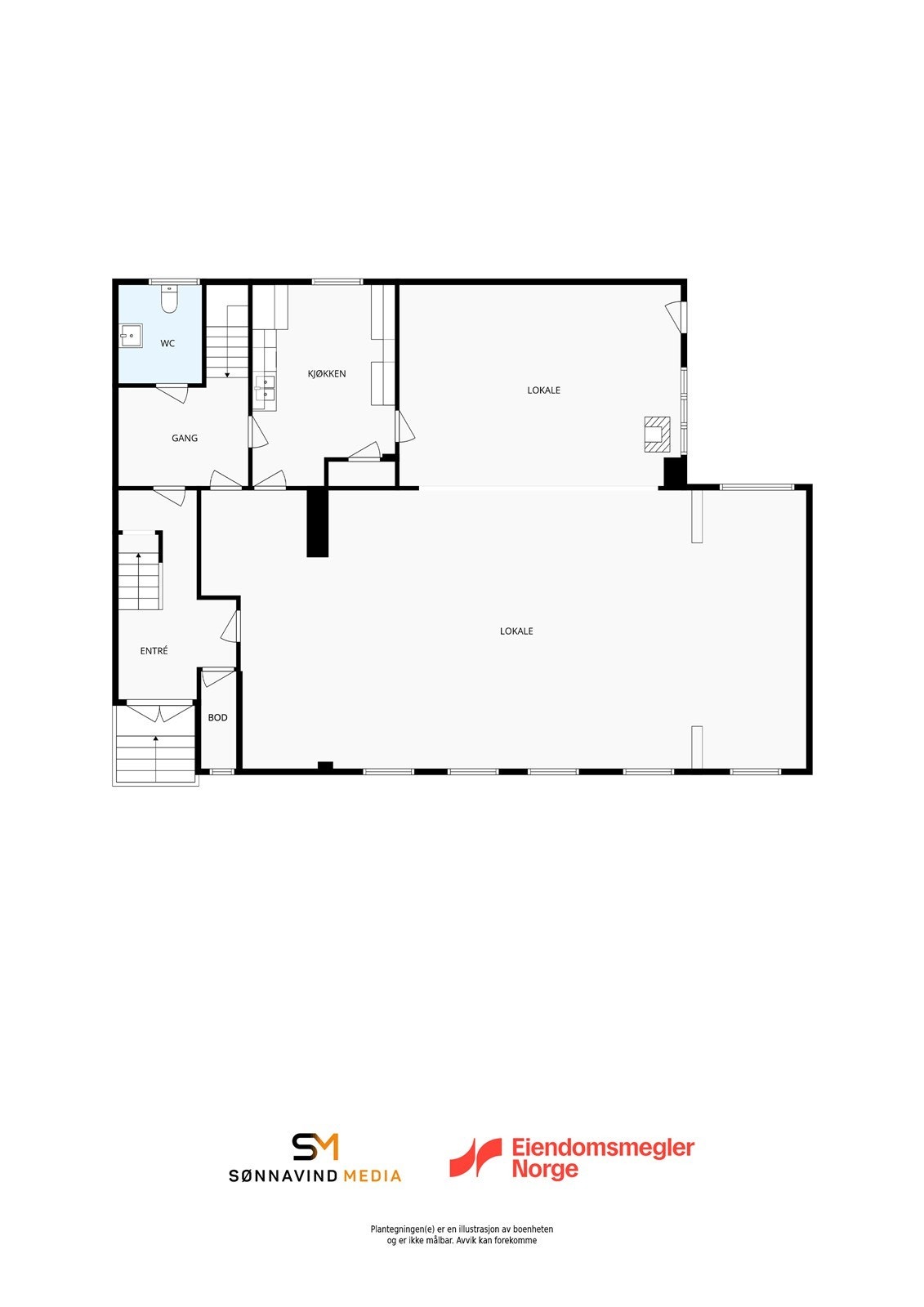 Plantegning 1.etg. Galleribilde